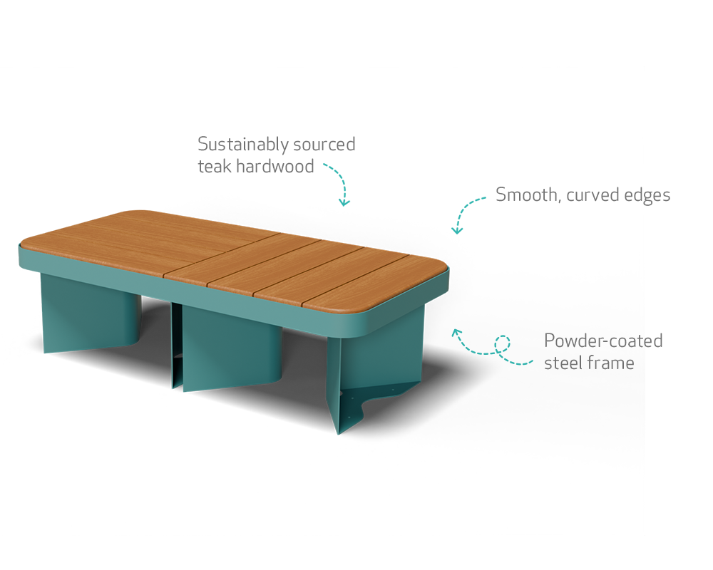 Students using Furnware Cohort outdoor benches