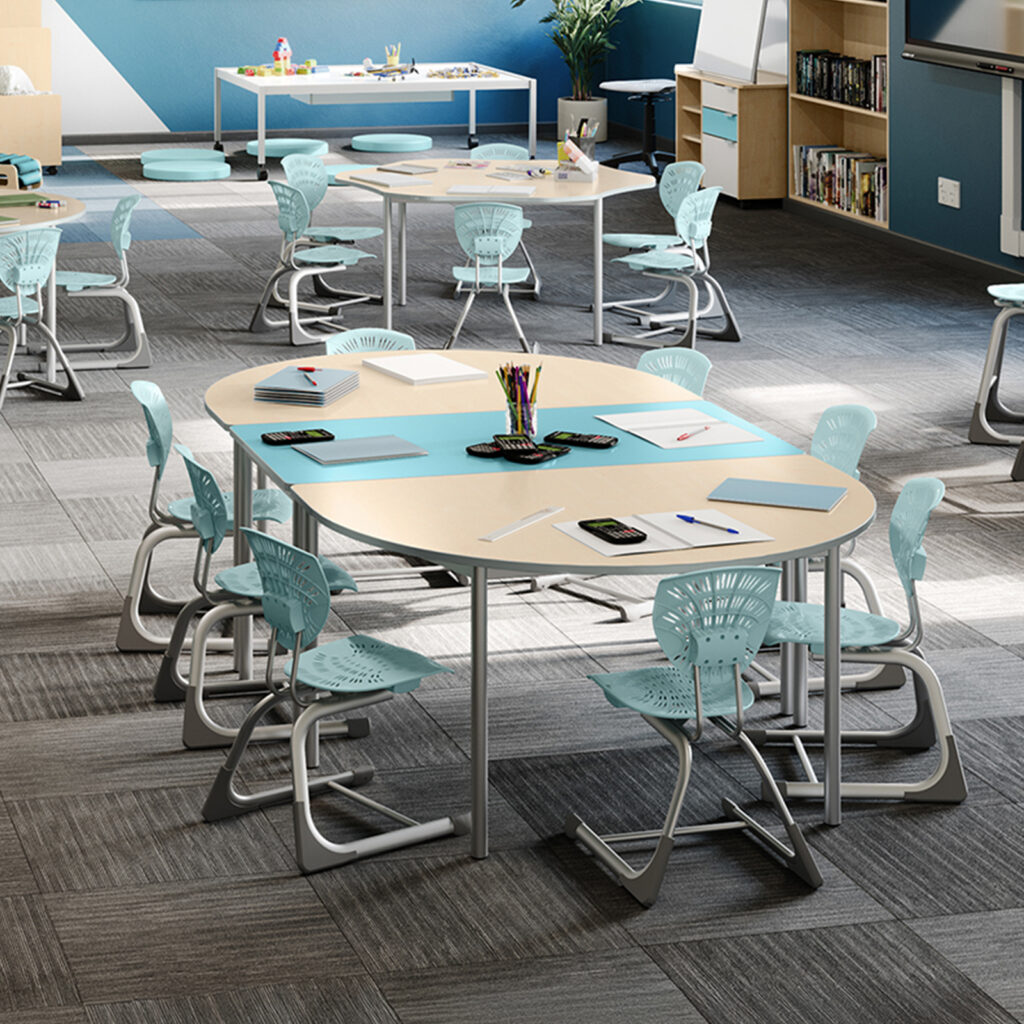 D Table in classroom