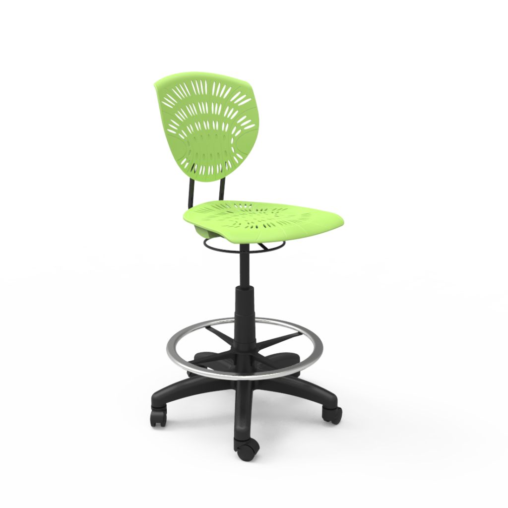bodyfurn-draughting-chair-green
