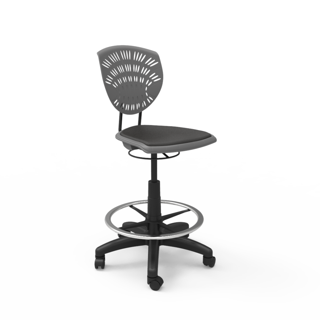 bodyfurn-draughting-chair-padded-grey