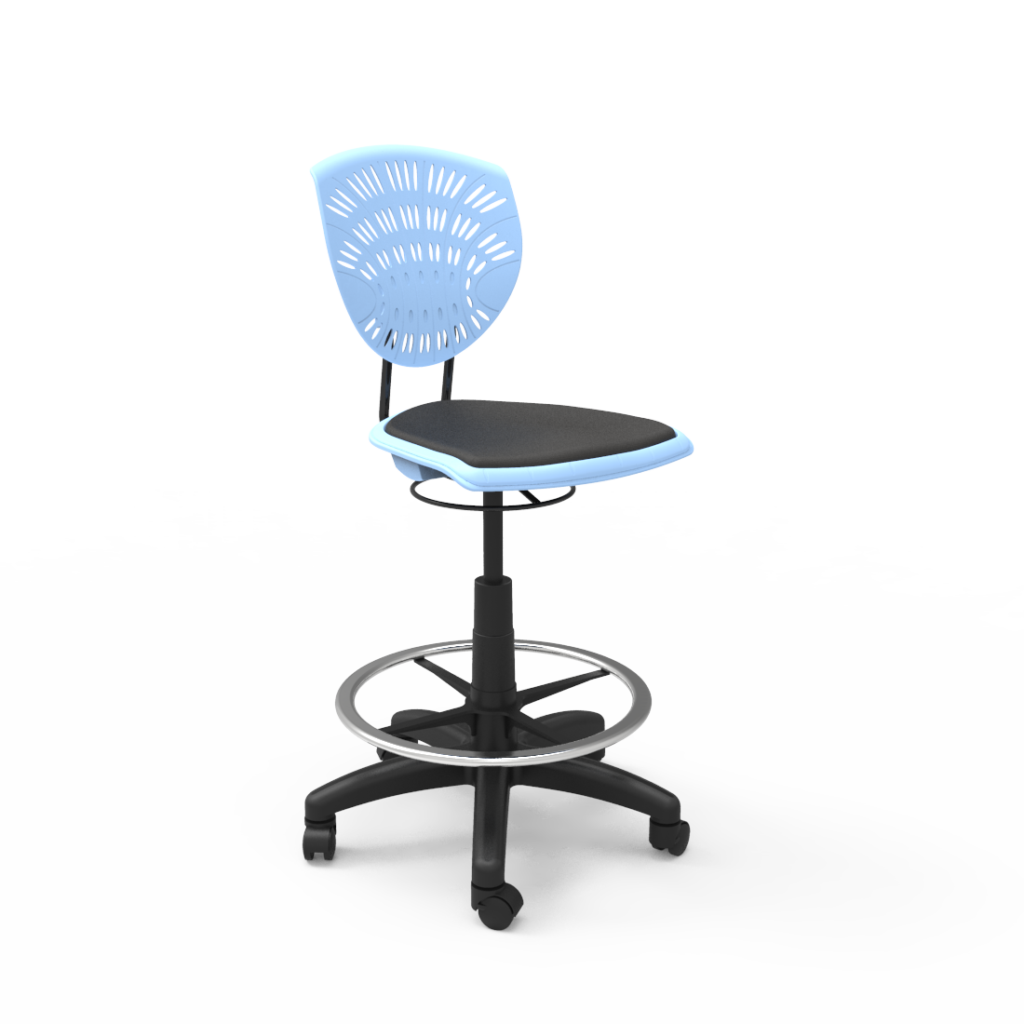 bodyfurn-draughting-chair-padded-light-blue