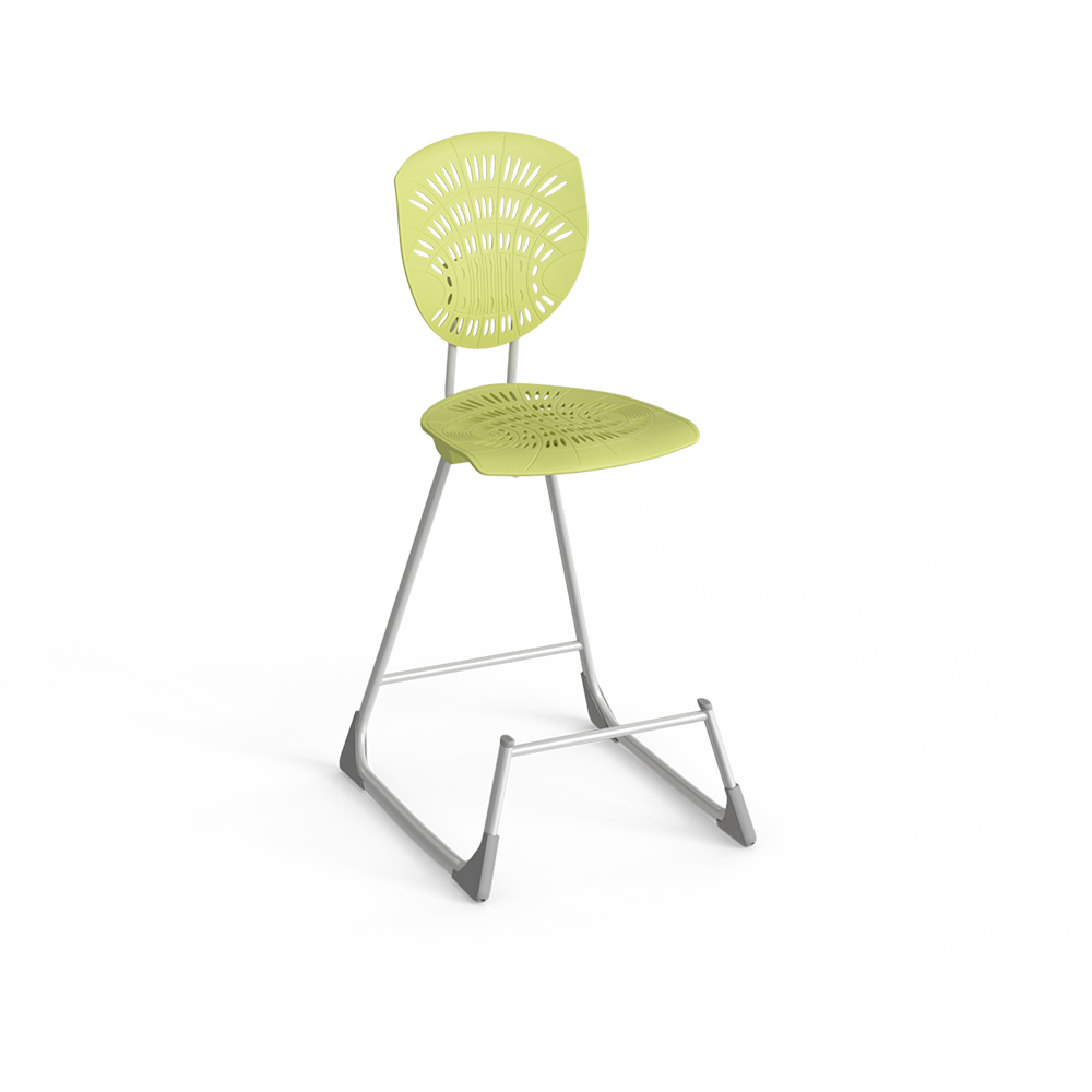 Bodyfurn Lab Stool with Backrest – Green